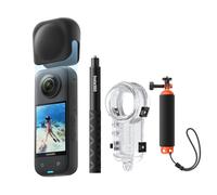 Insta360 X3 Invisible Dive Bundle - Waterproof 360° Action Camera with 1/2 Inch Sensor, 5.7K 360°, 72MP 360° Photos, Stabilization, 2.29 Inch Touch Screen, Vibration Feedback, AI Editing