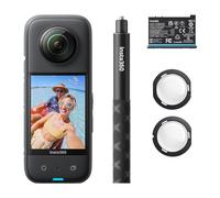 Insta360 X3 Starter Bundle - Waterproof 360° Action Camera with 1/2 Inch Sensor, 5.7K 360°, 72MP 360° Photos, Stabilisation, 2.29" Touch Screen, Vibration Feedback, AI Editing, Live Streaming