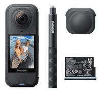 insta360 X4 Air Starter Bundle - 8K 360deg Action Camera with Replaceable Lenses. Inc Selfie Stick, Lens Cap and Additional Battery (2pcs in kit)