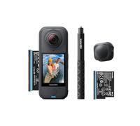 insta360 X4 Air Starter Bundle - 8K 360deg Action Camera with Replaceable Lenses. Inc Selfie Stick, Lens Cap and Additional Battery (2pcs in kit)