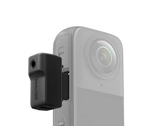 Insta360 X4 Mic Adapter - Black - 3.5mm Audio & Type-C Charging - 7.4V DC Output
