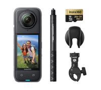 Insta360 X4 Motorcycle Bundle - 8K Waterproof 360 Action Camera, 4K Wide-Angle Video, Invisible Selfie Stick, Removable Lens Guards, 135 Min Battery Life, AI Editing, Stabilization, for Sports, Travel