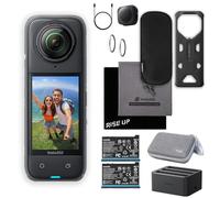 Insta360 X4 Waterproof 8K 360 Action Camera Power Pack Battery Kit | Live Stream, 72MP 360 Photo, 4K Wide-Angle Video Camera | Includes Extra Battery, Lens Cap, Carry Case, & Fast Charge Hub