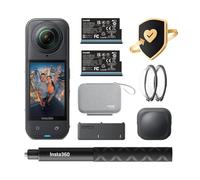 Insta360 X5 Essentials Bundle + 2 Year FlexiCare - Waterproof 8K 360° Action Camera Kit, Invisible Selfie Stick, Fast Charge Case & Lens Guards