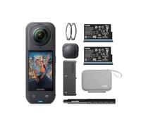 insta360 X5 Essentials Bundle - 8K Waterproof 360° Action Camera, Low Brightness, Invisible Selfie Stick, Heavy Duty Lens, 3 Hour Battery, Built-in Wind Protection