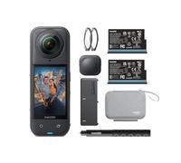 Insta360 X5 - Essentials Bundle Waterproof 8K 360 Video 72MP Photo Action Helmet Cameran1/1.28" Sensor Wide-Angle Low Light Performance Replaceable Lenses for Sports Travel Outdoor Content