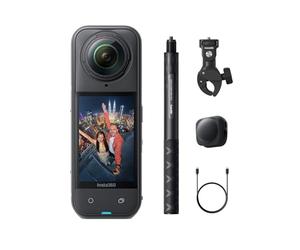 Insta360 X5 Motorcycle Bundle - Waterproof 8K 360° Action Camera, Rugged & Replaceable Lens, 3-Hour Battery, Clear Audio, Stabilization, Invisible Selfie Stick Effect, Leading Low Light