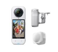Insta360 X5 Photography Grip Bundle Satin White - Waterproof 8K 360 Camera, Leading Low Light, Invisible Selfie Stick Effect, Rugged and Replaceable Lens, 3-Hour Battery, Built-in Wind Guard