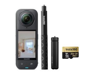 Insta360 X5 Virtual Tour Bundle - 72MP 360º HDR Photo, Invisible Selfie Stick + Tripod, 2400mAh Battery