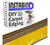 Instabind 54 ft Roll Premium Carpet Edge Binding - Regular Style Carpet Edge Trim - Do-It-Yourself Glue On Rug Edging - Durable & Easy Finishing for Rug Edges - USA Made Flooring Products, Taupe