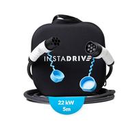 INSTADRIVE Type 2 to Type 2 Charging Cable for Electric Cars, 32A / 22kW / 3 Phase / 5 Meters - For Charging Electric Car (EV) and Plug-in Hybrid (PHEV) on Wallbox and Charging Stations - With High