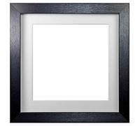 Instagram Square 3D Deep Box Frame Range Picture/Photo/Poster Frame Poster Display with Bespoke Mount - Black Frame with White Mount - 15''x15" for 12"x12" pictures