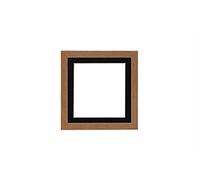 Instagram Square 3D Deep Box Frame Range Picture/Photo/Poster Frame Poster Display with Bespoke Mount - Oak Frame with Black Mount - 7"x7" for 5"x5" pictures