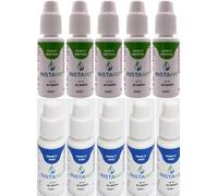 Instahit Menthol & Mint Drops - 10 Pack (5 Menthol + 5 Mint) - 40 Drops per Bottle - Make Any Cigarette Flavourful - Fast-Acting, Compact & Refreshing - Strong Cooling Sensation