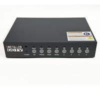 InstallerCCTV Video Quad Color 4CH Multiplexer 2 BNC Output with Remote Control and Free 1Amp Power Adapter…
