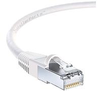 InstallerParts (10 Pack Ethernet Cable CAT6 Cable Shielded (SSTP/SFTP) Booted 6 FT - White - Professional Series - 10Gigabit/Sec Network/High Speed Internet Cable, 550MHZ