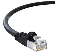 InstallerParts CAT6 Ethernet Cable 7 FT Black - UTP Booted - Professional Series - 10 Gigabit/Sec Network/High Speed Internet Cable, 550MHZ