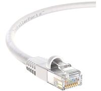 InstallerParts Ethernet Cable CAT5E Cable UTP Booted 20 FT - White - Professional Series - 1Gigabit/Sec Network/Internet Cable, 350MHZ