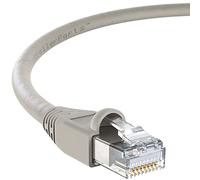 InstallerParts Ethernet Cable CAT6A Cable UTP Booted 2 FT - Gray - Professional Series - 10Gigabit/Sec Network/High Speed Internet Cable, 550MHZ