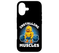 Installing Muscles Duck Weightlifting Fitness Gym Boys Men Case for iPhone 17