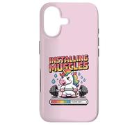 Installing Muscles T-Shirt Funny Unicorn Weightlifting Mom Case for iPhone 17