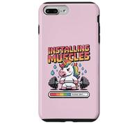 Installing Muscles T-Shirt Funny Unicorn Weightlifting Mom Case for iPhone 7 Plus/8 Plus
