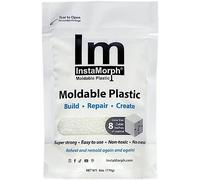 InstaMorph | Thermoplastic Beads, Meltable Polymorph Pellets | Lightweight Modeling Compound for DIY Crafts, Sculpting, Cosplay Accessories | Temporarily Repair | White, 6oz
