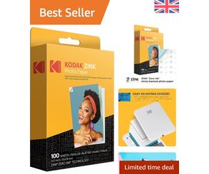 Instant 2x3 Photo Prints - Kodak Zink Photo Paper, 100 Sheets, No Ink Needed