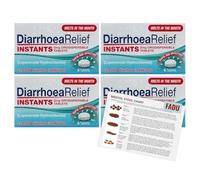 Instant Anti Diarrhea Tablets for Adults - 4 x 6s (24) Bundle with a Fadu Colour Stool Chart