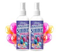 Instant Balloon Shine Spray, 2 Pack Sparkle Balloon Spray Shine, Long Lasting High Shine Balloon Spray, Scent-free & No-Wipe Balloon Shine Spray Latex Balloons, Perfect for Balloon Décor, Party, Event