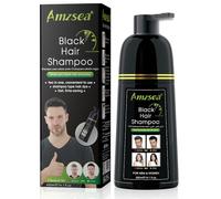 Instant black hair shampoo, hair dye shampoo for men and women - easy to use - quick and easy - lasts 30 days 3 in 1 black hair dye (Bottled)