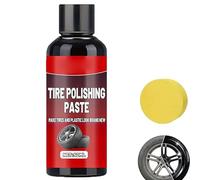 Instant Black Tire Polishing Paste - Darker, 50ml Tire Coating Paste Rapid Acting, Premium Tir Coating & Trim Restorer Past , Bring Back the Black Shine to Rubber and Plastic (1pcs)