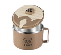 Instant Bowl with Strainer Lid - 1600 ml Portable Stainless Steel Pasta Pot with Foldable Cutlery Leak-proof Salad Noodle Container, Easy to Clean Lunch Bowl for Home Use