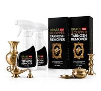 Instant Brass Tarnish Remover Spray, Metal Polish Cleaner | Multi-Surface Metal Cleaner Spray, Rust-Removing, Protects the Material for Brass, Aluminum & Household Metal Decor Hardware (2PC)