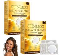 Instant Bronze Tanning Patches For Women & Men,Professional Sunless Self-Tan Patches For All Skin Types. Fast Natural Bronzed Glow, Boost Your Authentic Tan Complexion Safely,2PCS