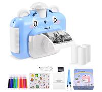 Instant Camera, 2.4’‘ Kids Camera Instant Print 1080P Digital Video Recorder with 32G SD Card & 3 Rolls Print Photo Paper, Christmas Gifts for Kids