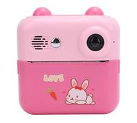 Instant Camera, 50MP 1080P 16x Digital Zoom Digital Video Cameras, 2.4 Inch HD IPS Eye Caring Screen 1000mAh Instant Print Camera for Travel, Christmas Birthday Gifts (Pink)