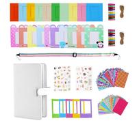 Instant Camera Accessories Bundle Compatible with Fujifilm Instax Mini 9 8 11 12 70 90 Camera Include Mini Photo Album, Film Frames, Wall Hang Frames, Border Stickers(White)