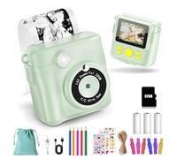 Instant Camera Digital Camera Print 1080P - 16x Digital Zoom 2.4 Inch Screen - 32GB Card - 3 Rolls of Printing Paper - with Storage Bag for Children 3-12 Years