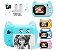 Instant Camera for Children, 6.1 cm LCD Screen Kids Print Camera, Digital Camera for Children with 6x Zoom, 24 M Pixels Dual Lens & 1080P Video Recorder, Gift for Boys and Girls (Green)