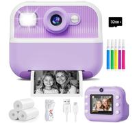 Instant Camera, Front and Rear Camera, Double Selfie for Kids with 1080P Videos, Birthday Gifts for Children from 3-12 Years, Portable Digital Camera Toy for Kids 4 5 6 7