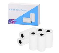 Instant Camera Print Refill Paper, CalineGam 6 Rolls Thermal Print Paper Rolls Photo Compatible with Most Kids Instant Camera