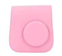 Instant Camera Protective Case Vintage Design with Adjustable Strap for Mini SE 7 Plus PU Leather Bag (Pink)