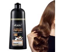 Instant Chestnut Brown Hair Dye Shampoo,Plant Natural Ingredients Coconut Oil Organic Hair Dye 100 Chestnut Brown Coverage Quick Coloring Long Lasting Color Shampoo Unisex 500ml