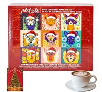 Instant Coffee Advent Calendar 2025 for Adults - 24 Days Flavoured Countdown Gift Set - Secret Santa, Stocking Fillers, Xmas Eve Treats - Christmas Gifts for Women & Men Coffee Lovers