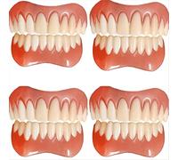 Instant Dentures Reusable Silicone Cosmetic Veneers for Men and Women - Upper and Lower Natural Shade Dental Prostheses, 5 Pack