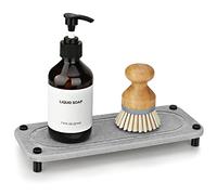 Instant Dry Bathroom Organizer, Water Absorbing Stone Tray For Sink, Fast Drying Sink Caddy(Grey)