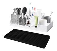 Instant-Dry Electric Toothbrush Holder,Bathroom Counter Organizer Marble Toothbrush and Toothpaste Holder,Large Bathroom Accessory with the detachable base and built-in drainage holes,37x15x11cm