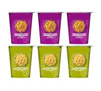 Instant Egg Noodle Pots, Cantonese Style Hoisin Duck and Thai Style Green Curry Flavour, No Artificial Colours, Pack of 6