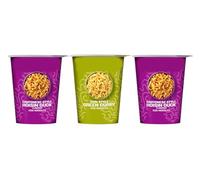 Instant Egg Noodle Pots, Cantonese Style Hoisin Duck and Thai Style Green Curry Flavour, No Artificial Colours, Pack of 3